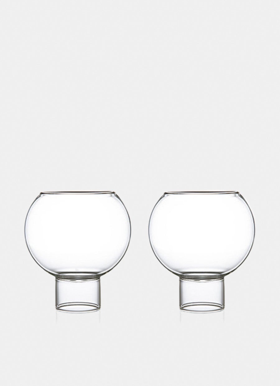 Tulip Low Medium Glass - Set of 2