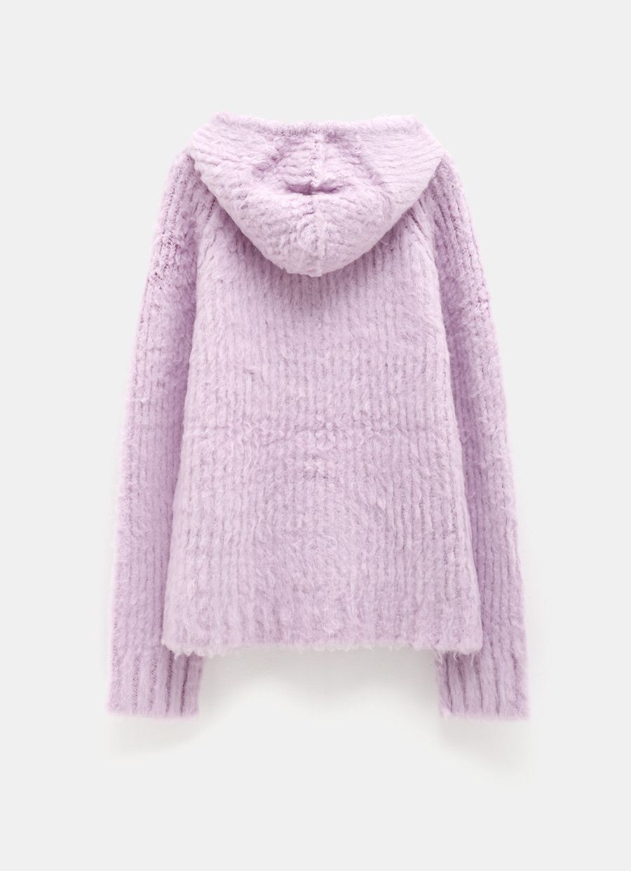 Fluffy Wool-Blend Hoodie