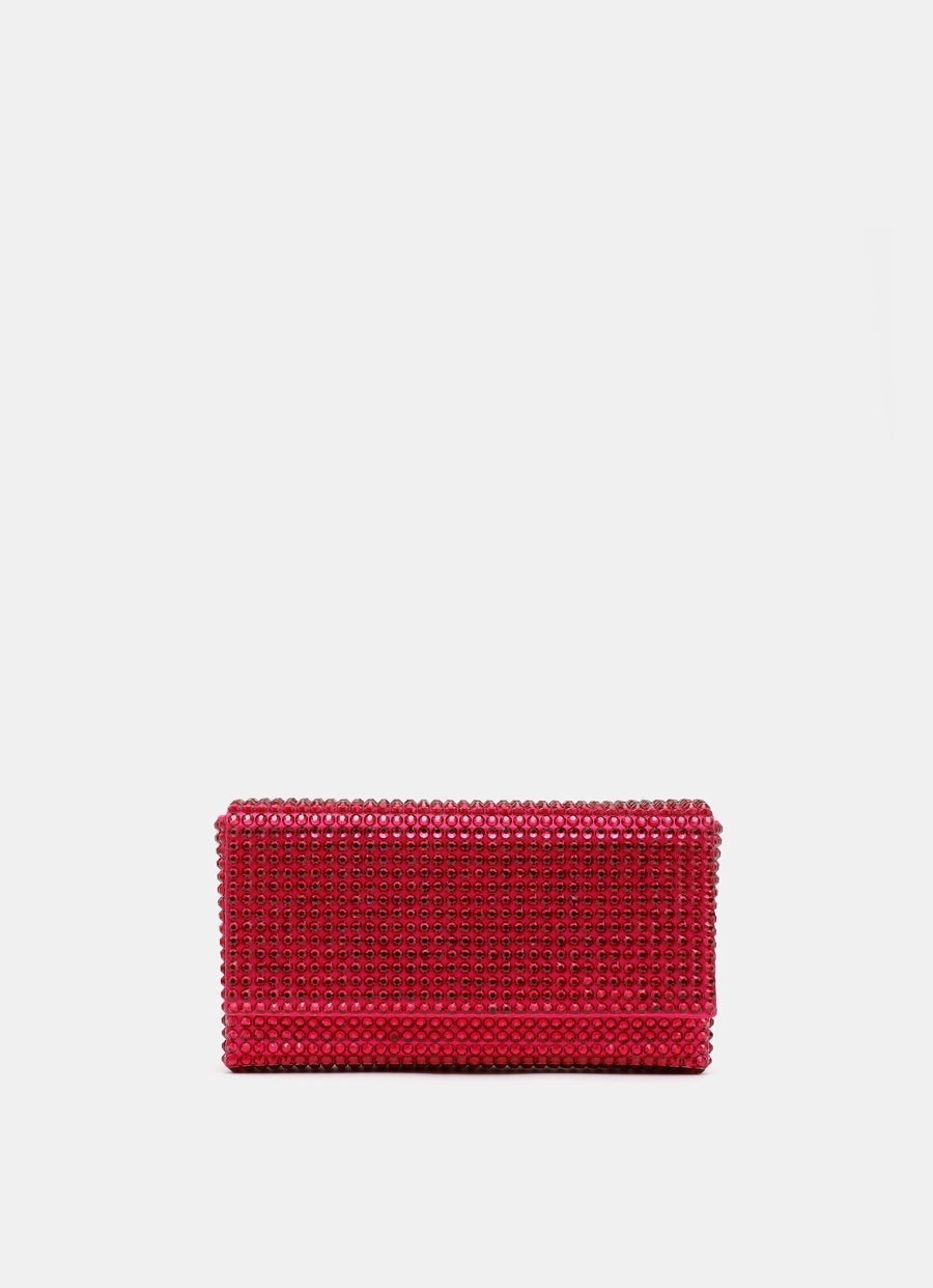 SuperAmini Paloma Clutch with Crystals