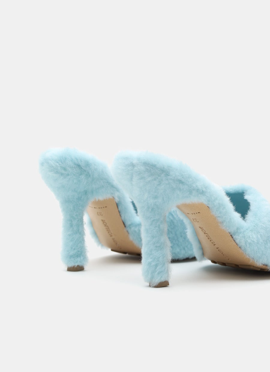 Stretch Shearling Mules