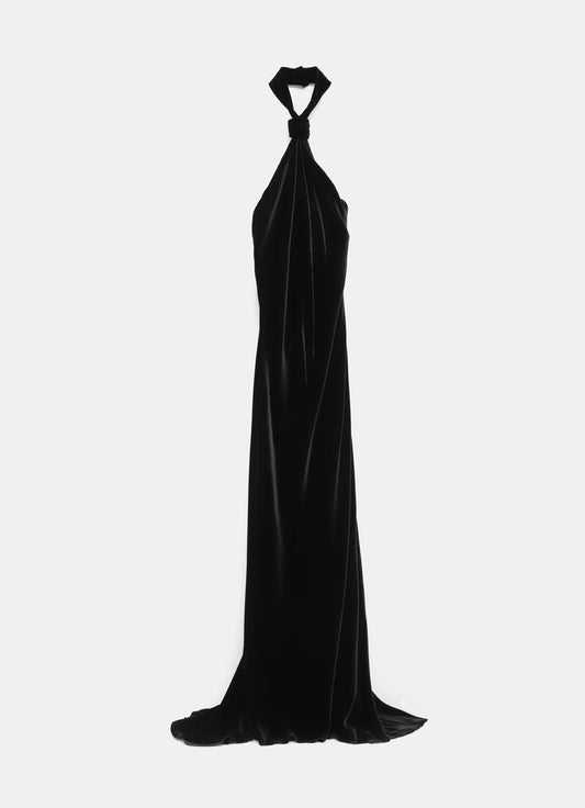 Ingeborg X-Long Tied Dress with Back Train