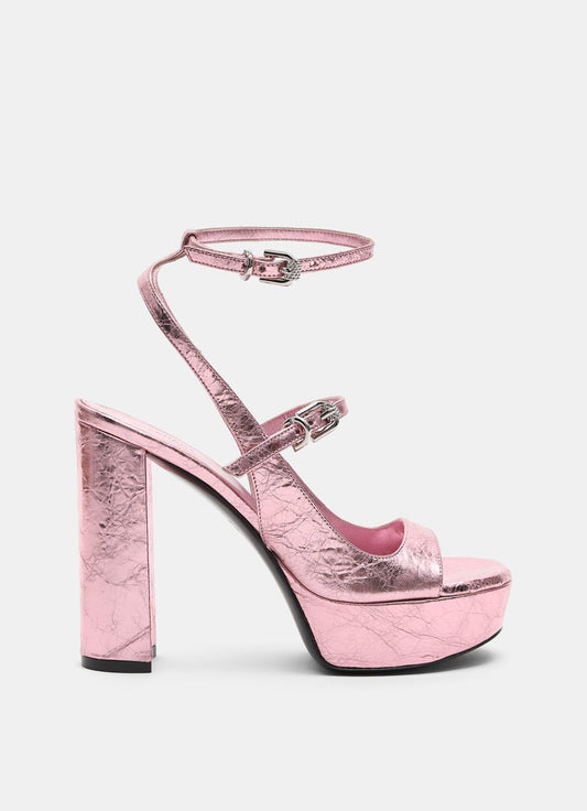 Voyou Platform Sandal in Laminated Leather