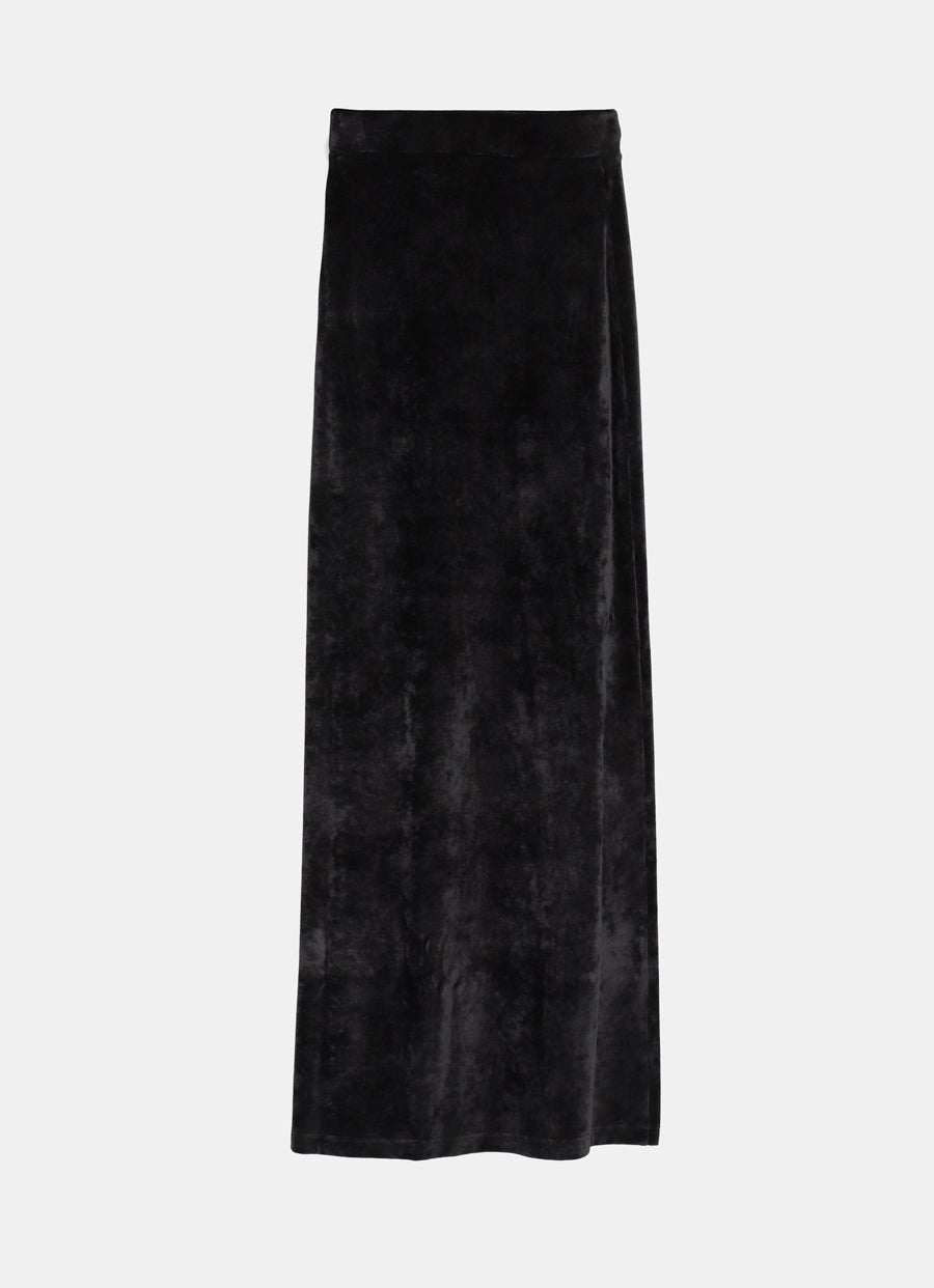 Maxi Skirt in Fluid Velvet Jersey