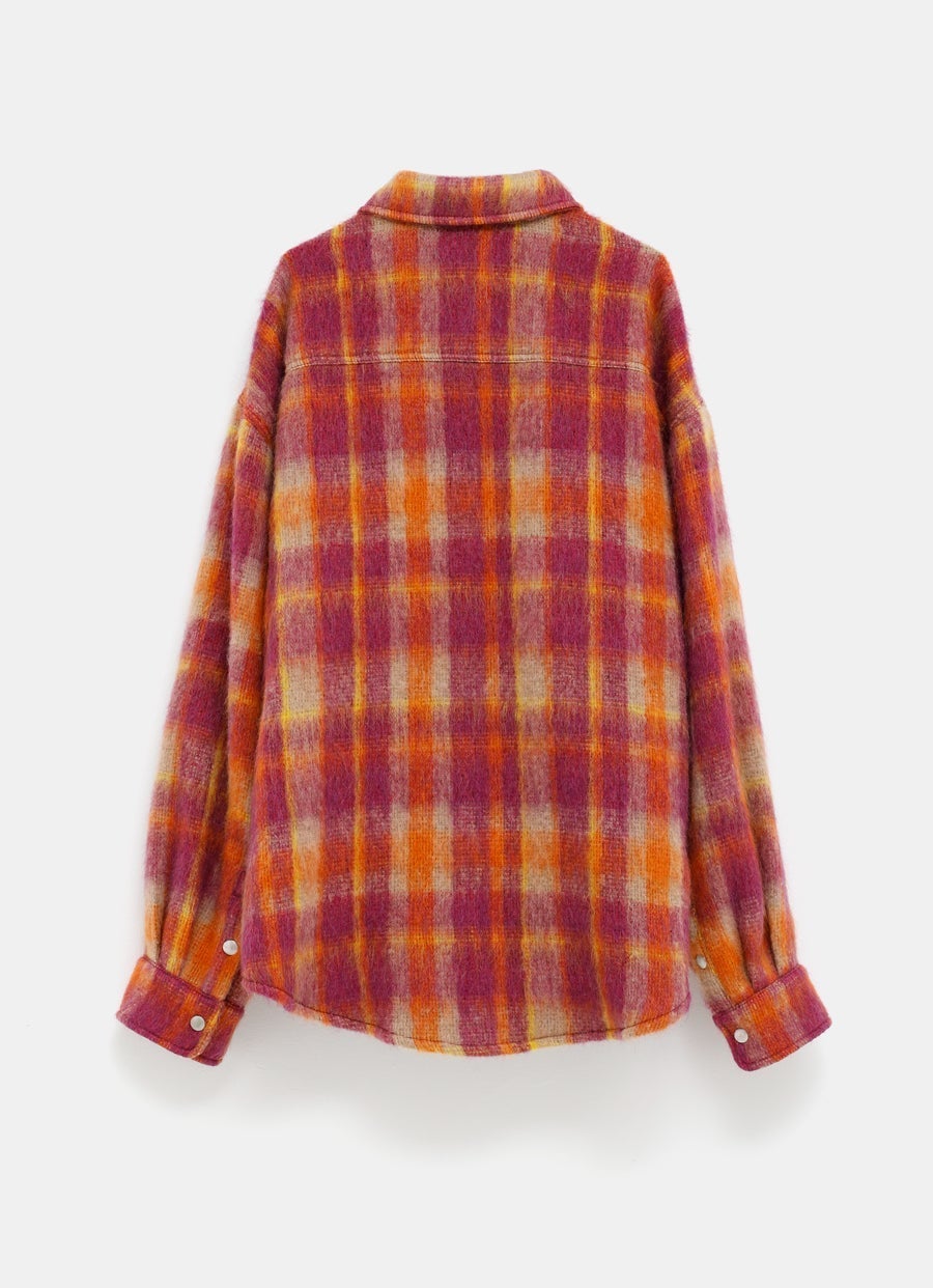 Brushed Wool Check Overshirt