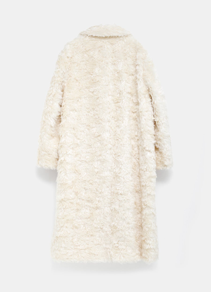 Mohair-Blend Long Pile Coat