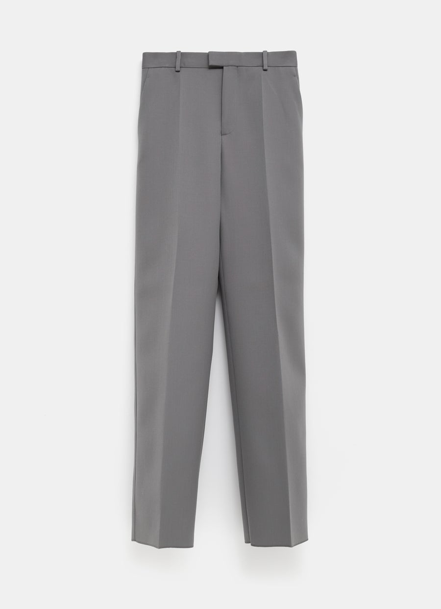 Compact Wool Wide Leg Pants