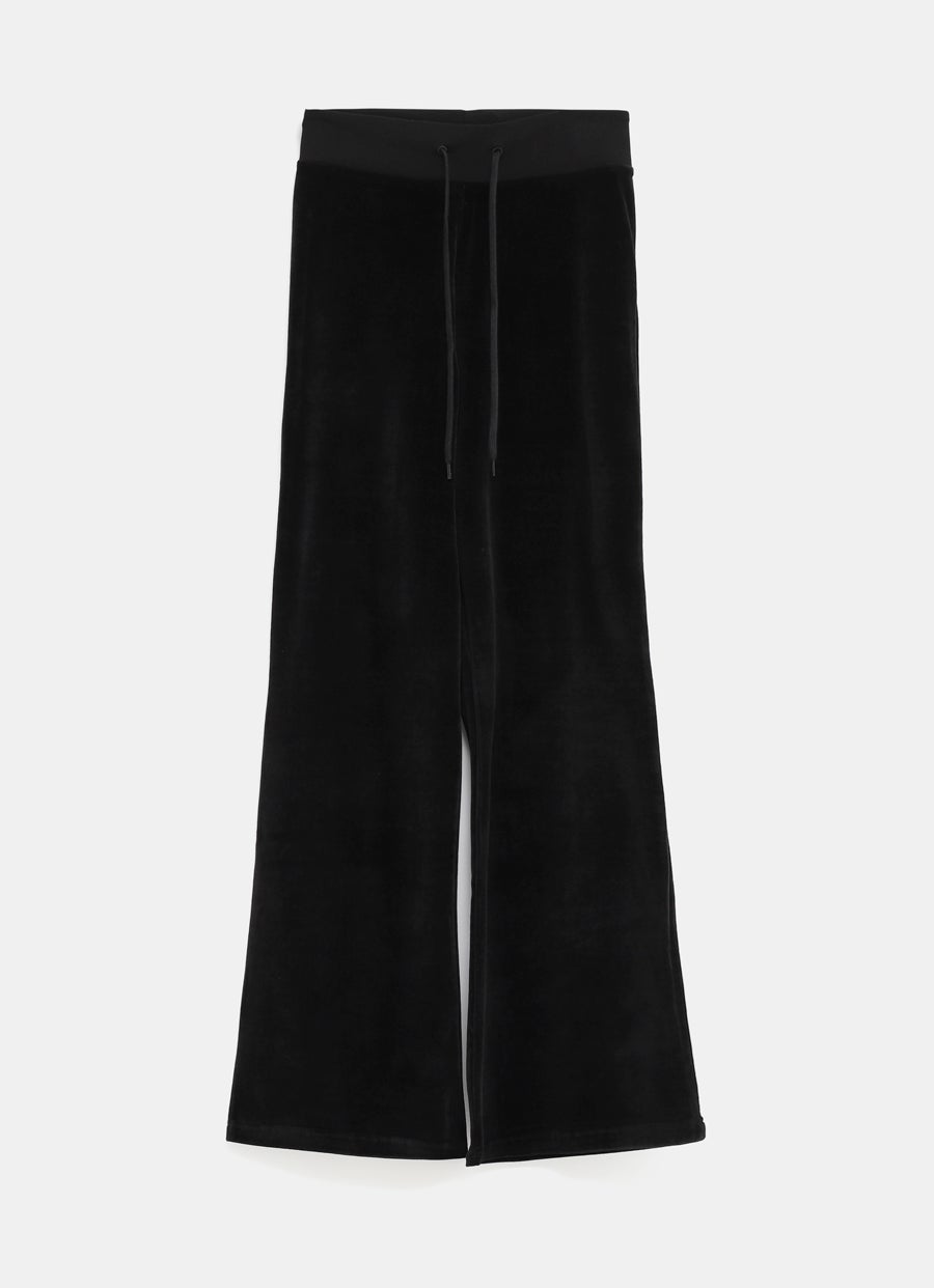 Velour Wide Track Pants