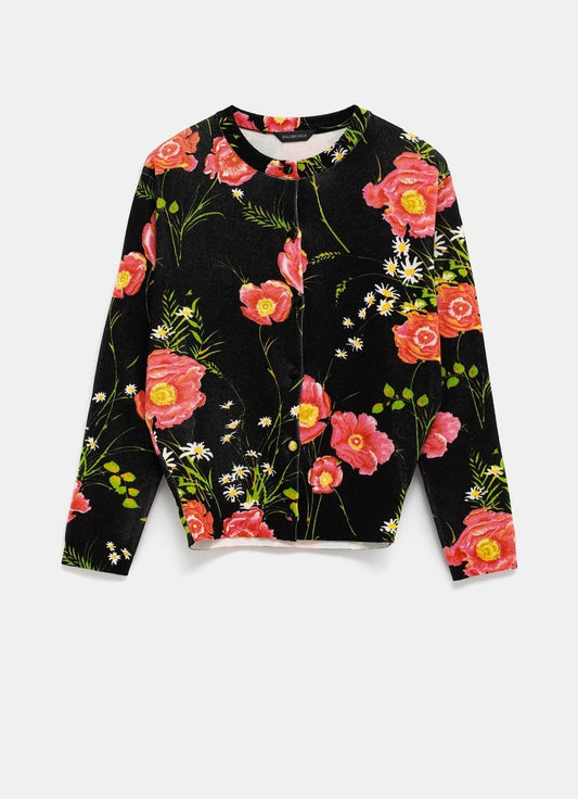 Floral Crop Cardigan