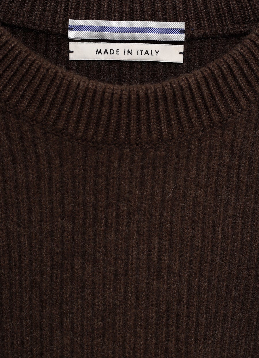 Ribbed Raglan Cashmere Sweater