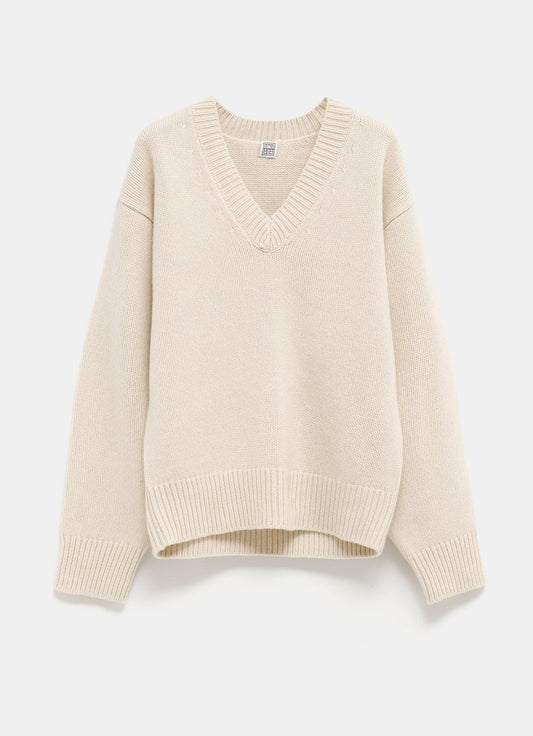 V-Neck Wool Cashmere Knit