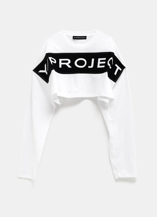 Scrunched Logo Long Sleeve Crop Top