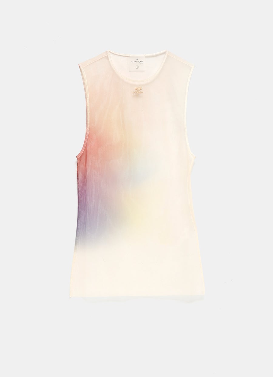 Sleeveless Aura Tulle Top