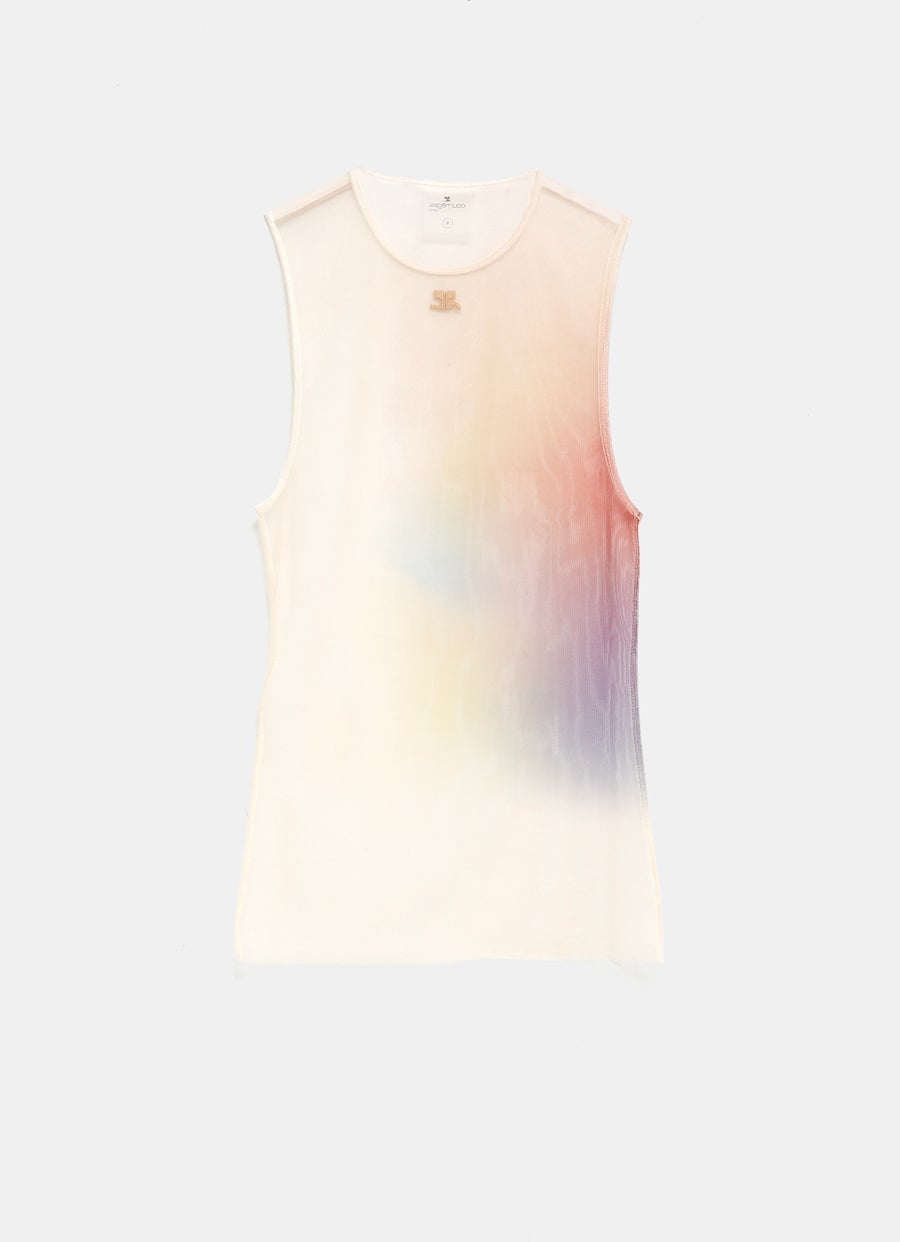 Sleeveless Aura Tulle Top