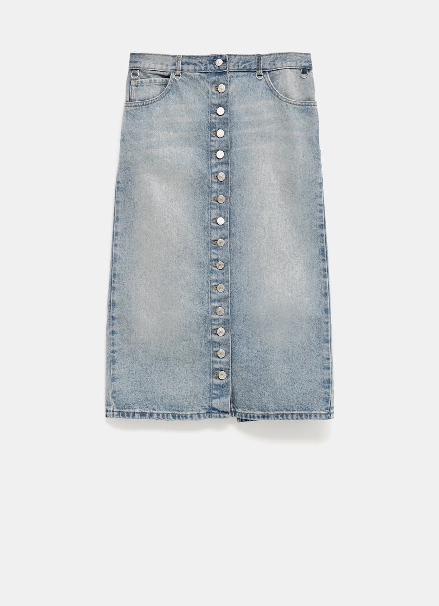 Multiflex Blue Denim Skirt