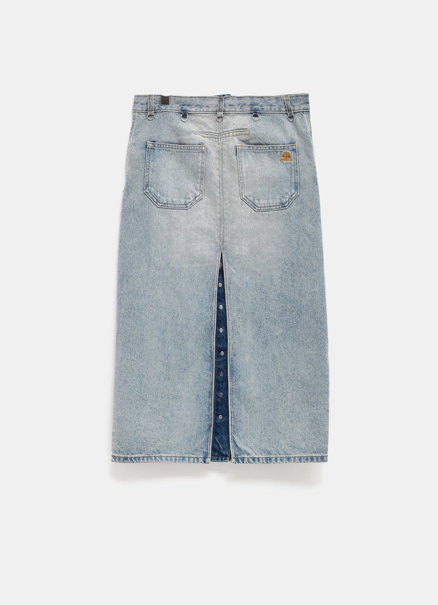 Multiflex Blue Denim Skirt