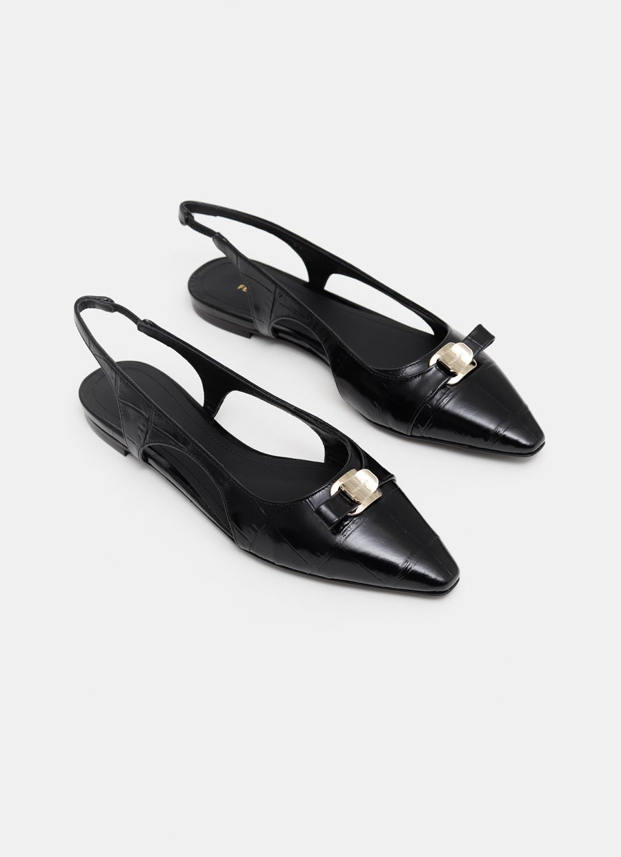 Slingback Ballet Flat with Mini Bow