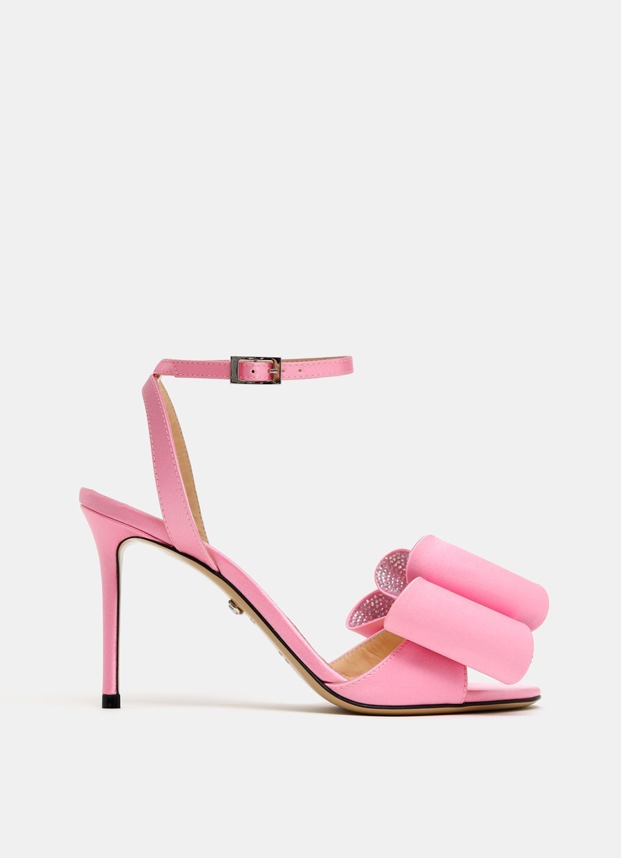 Le Cadeau Round Toe Satin Sandals