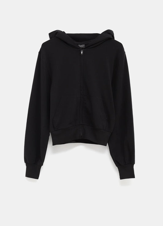 Fitted zip-up hoodie