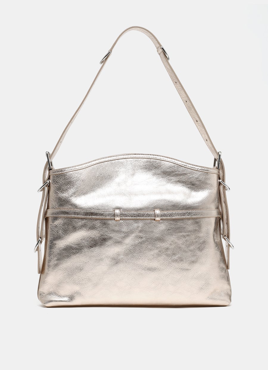 Medium Voyou Bag in Laminated Leather