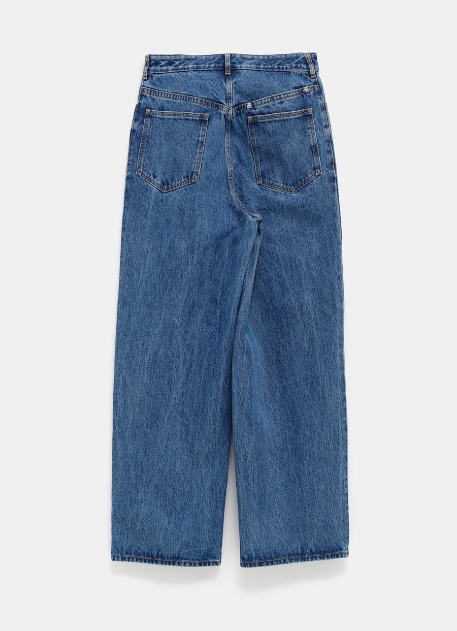 Low Crotch Wide Jeans in Denim
