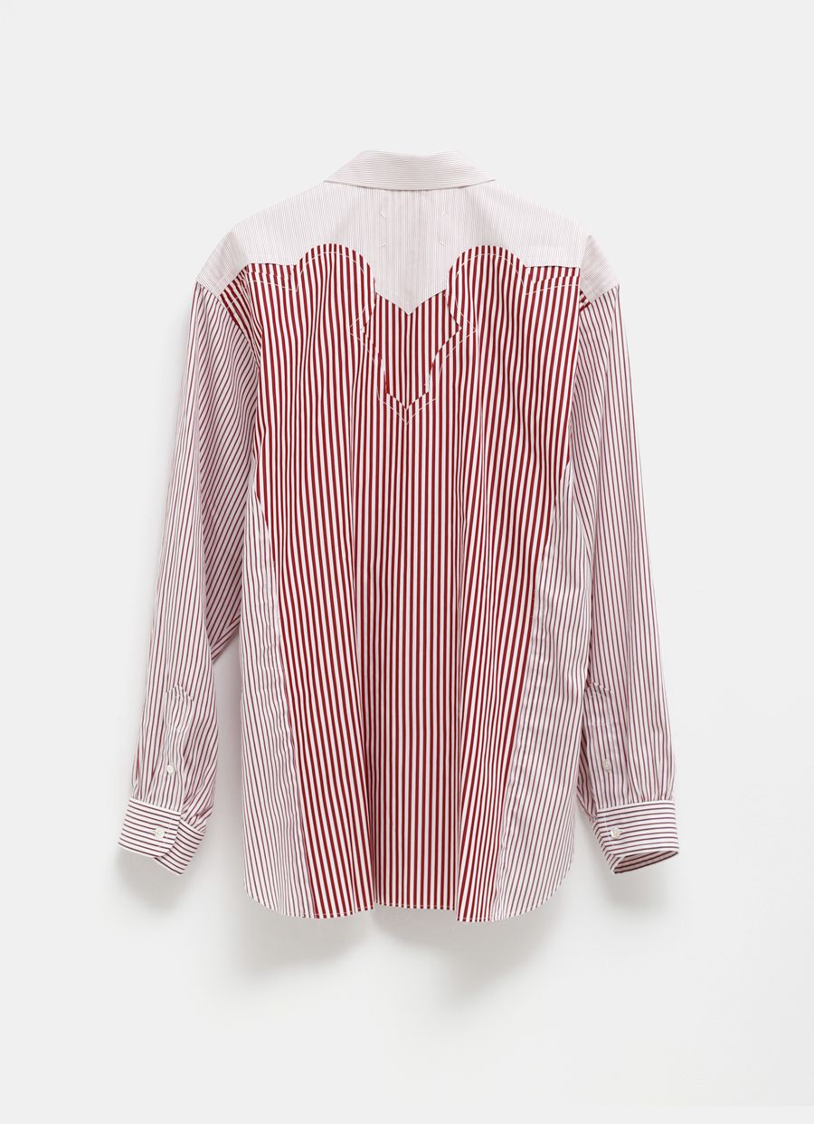 Yoke Stripe Cotton Shirt