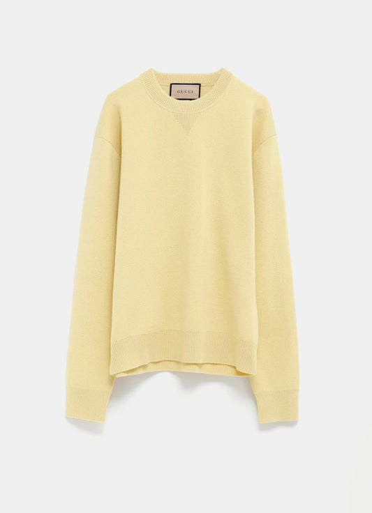 Cashmere Sweater with Gucci Embroidery