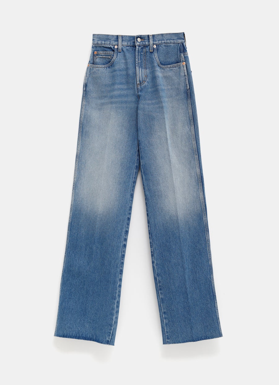 Denim Pant with Horsebit Detail