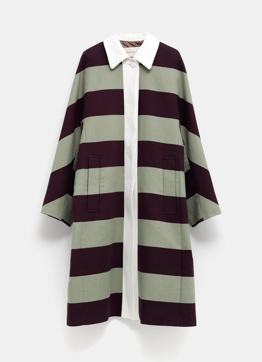 Loose Fit Striped Coat