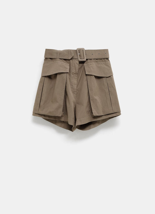 Cotton Gabardine Cargo Shorts