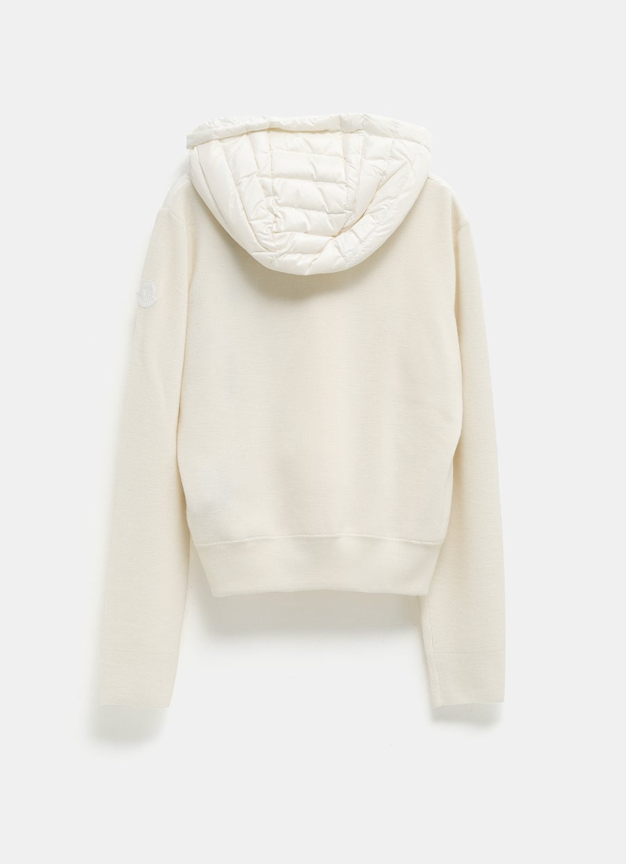 Padded Wool Zip-up Hoodie