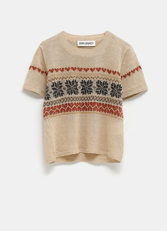Knitted Cropped T-Shirt
