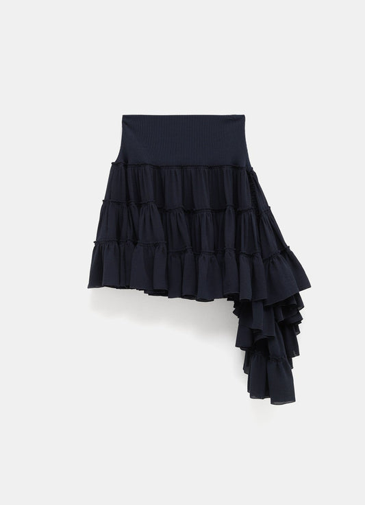 Ruffled Skirt in silk