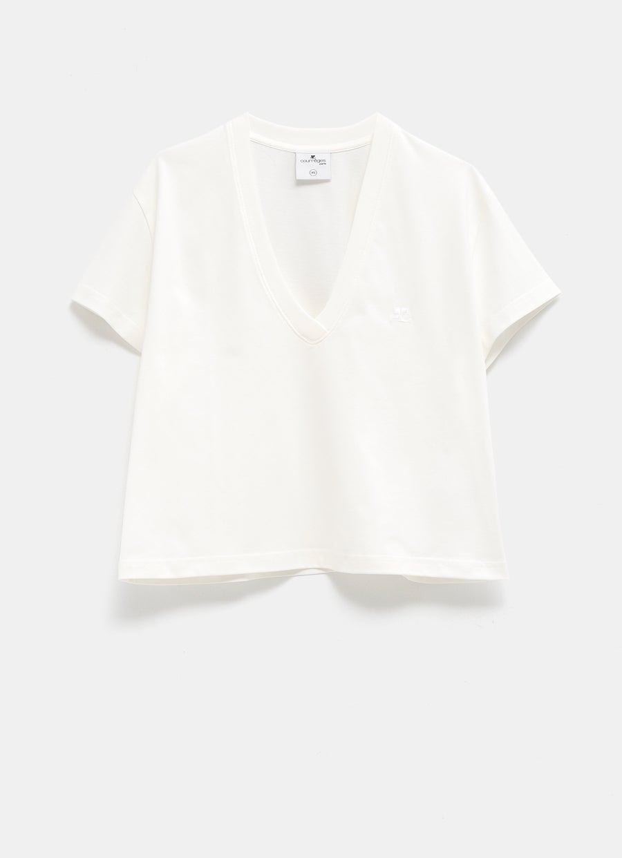 V-Neck Cropped T-Shirt