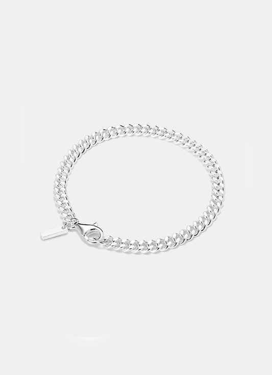 Classic Cuban Chain Bracelet in Sterling Sliver