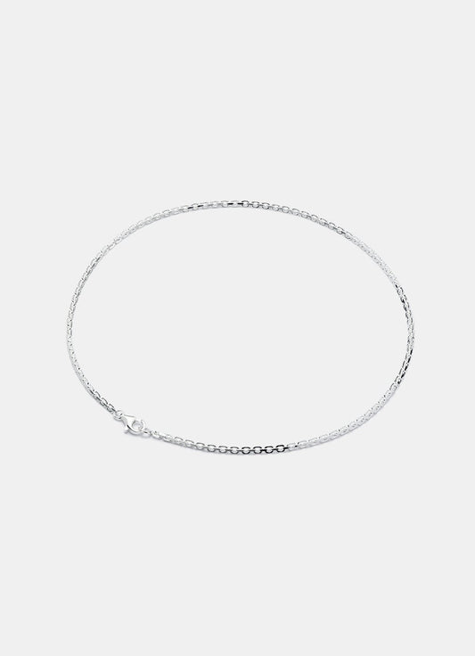 Mini Anchor Chain Necklace in Sterling Sliver