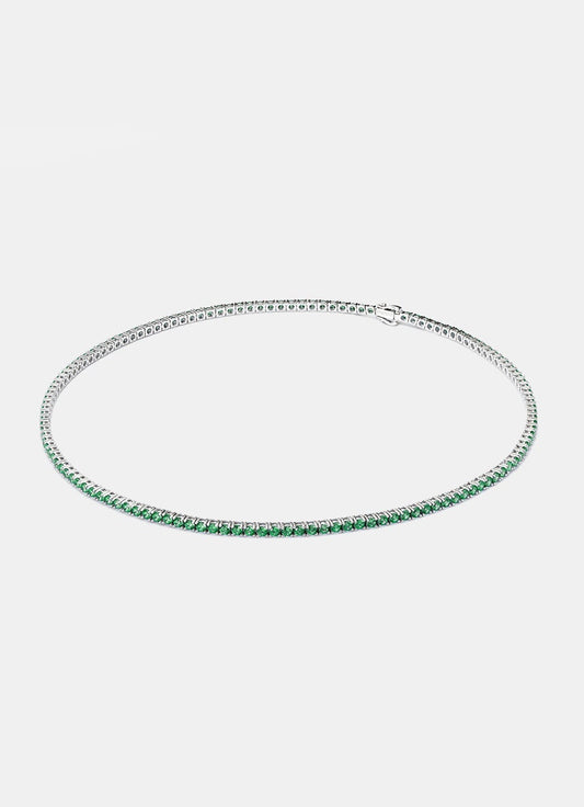 Classic Tennis Chain Necklace in Sterling Sliver