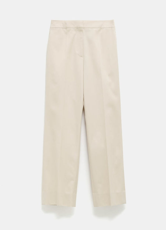 Cropped Fit Pants in Cotton