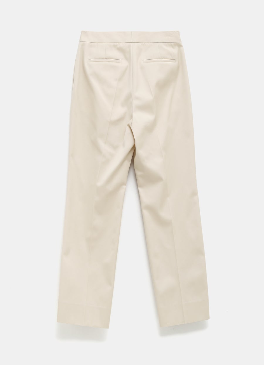 Cropped Fit Pants in Cotton