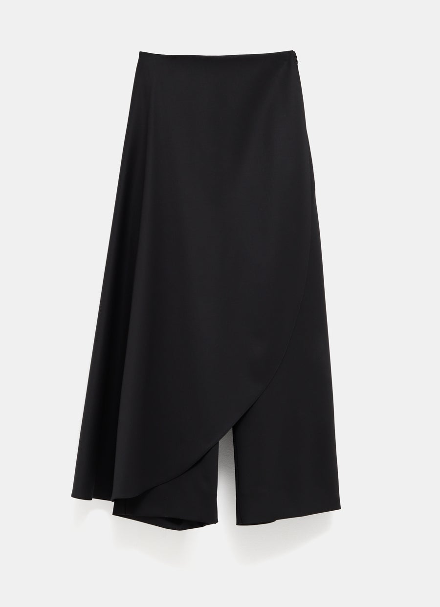 Asymmetrical Skirt Trousers