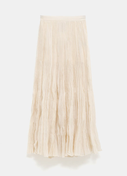 Crinkled Plissé Skirt