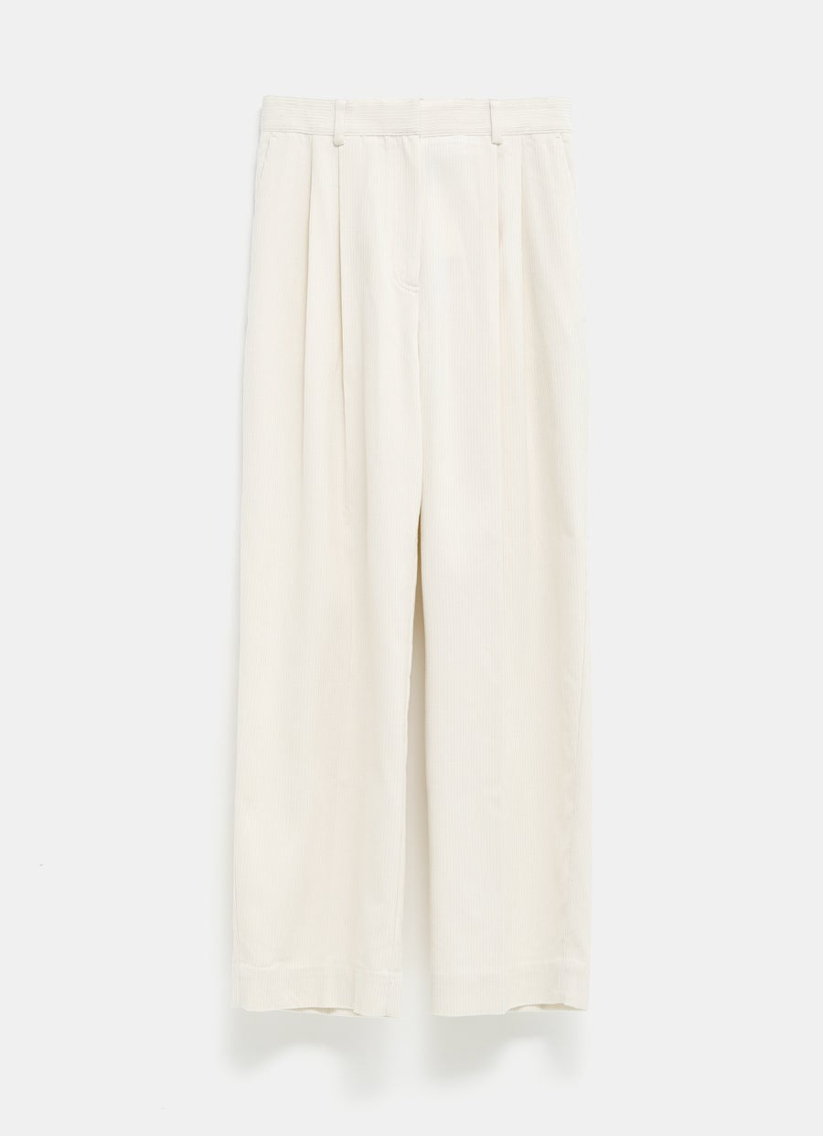 Silk Cotton Corduroy Trousers