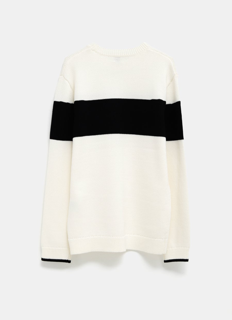 Contrast-Stripe Knit