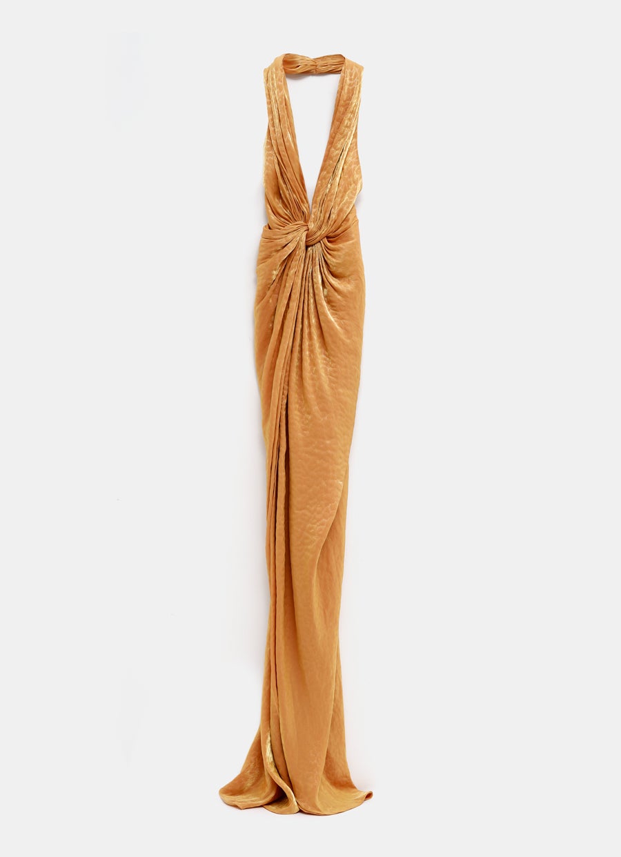 Colette Lurex Georgette Halterneck Gown