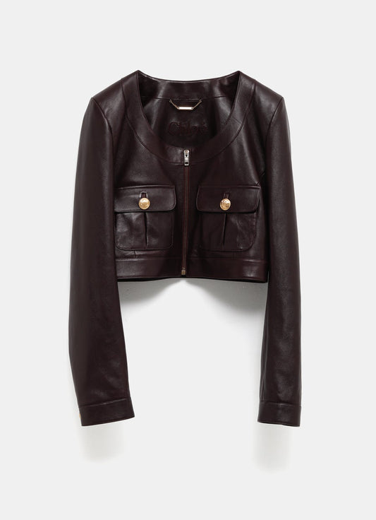 Cropped Leather Jacket