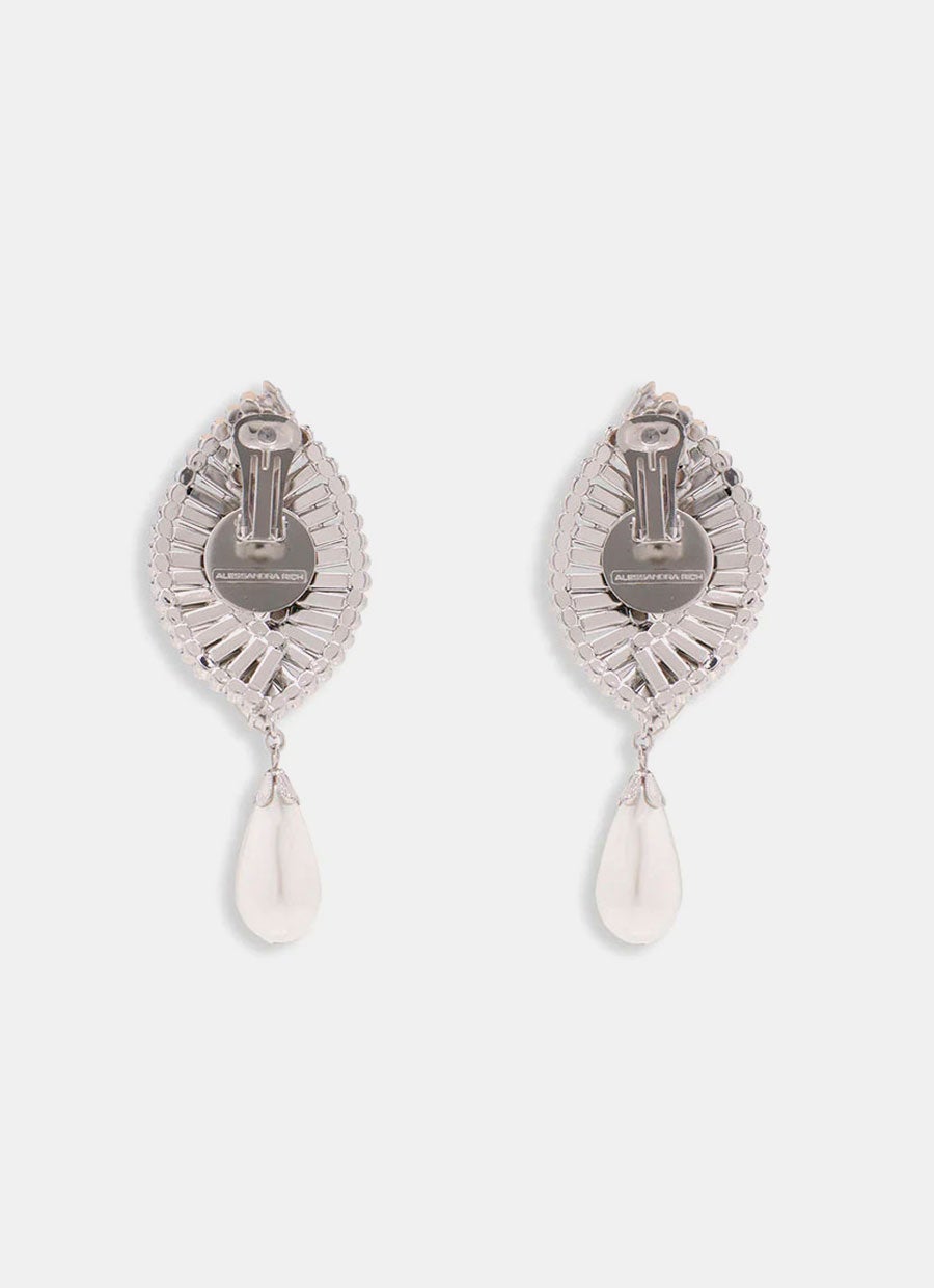 Crystal And Pearl Earrings