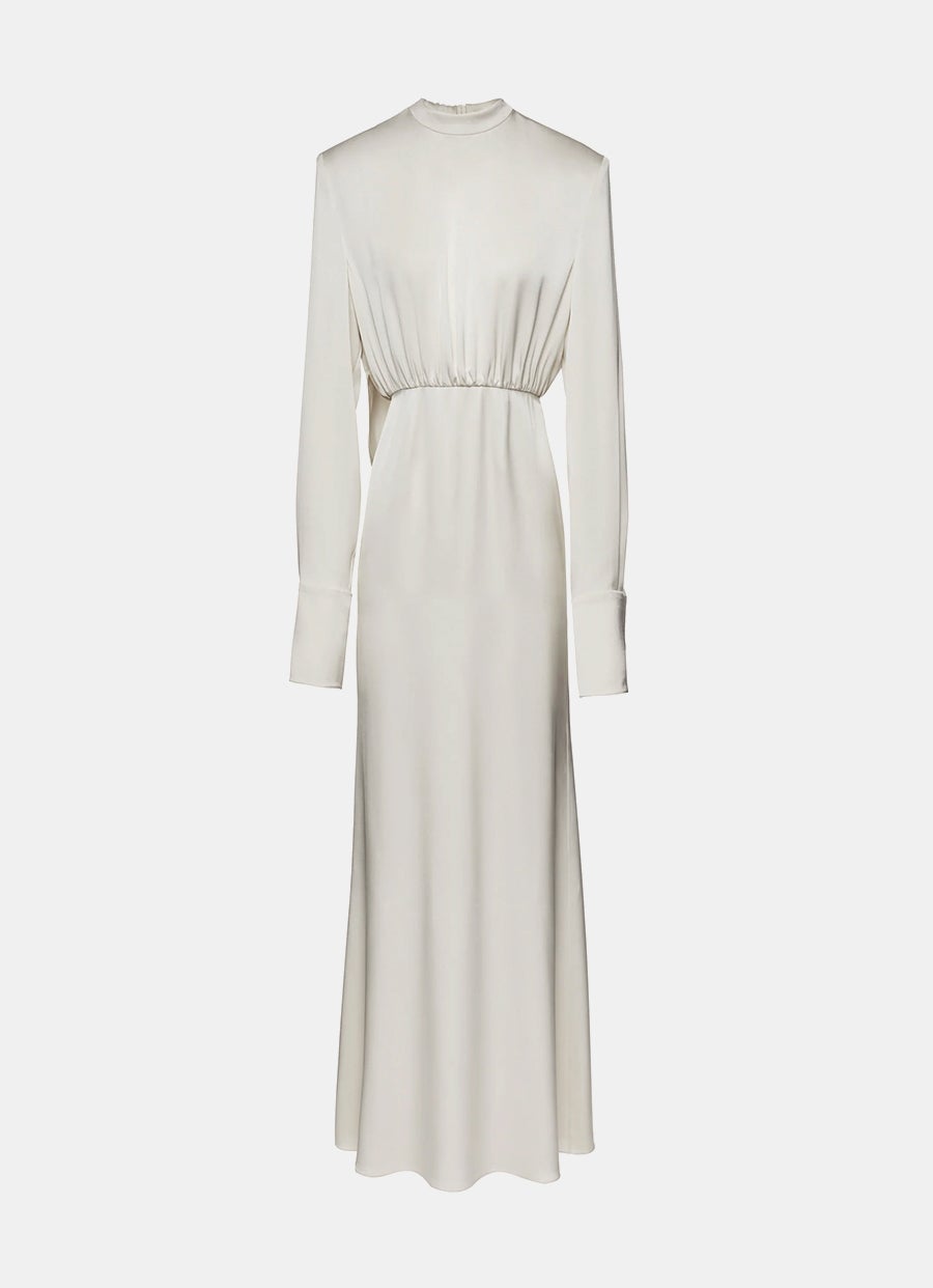 Silk Round Neck Gown