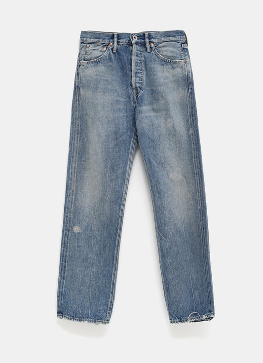 13.5oz Selvedge Denim Used Ankle Cut Jeans