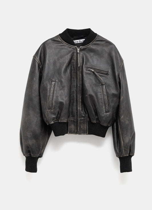 Leather Bomber Jacket