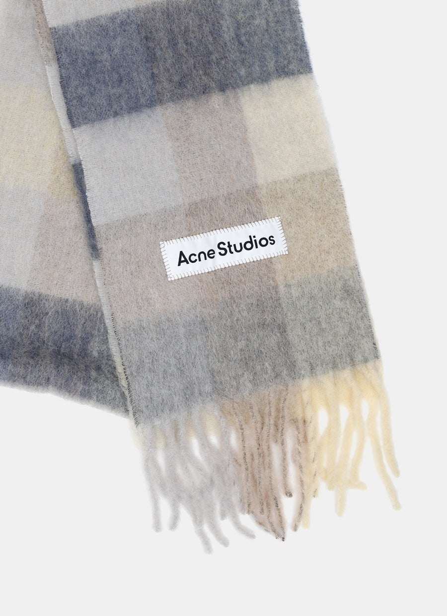 Mohair Checkered Scarf