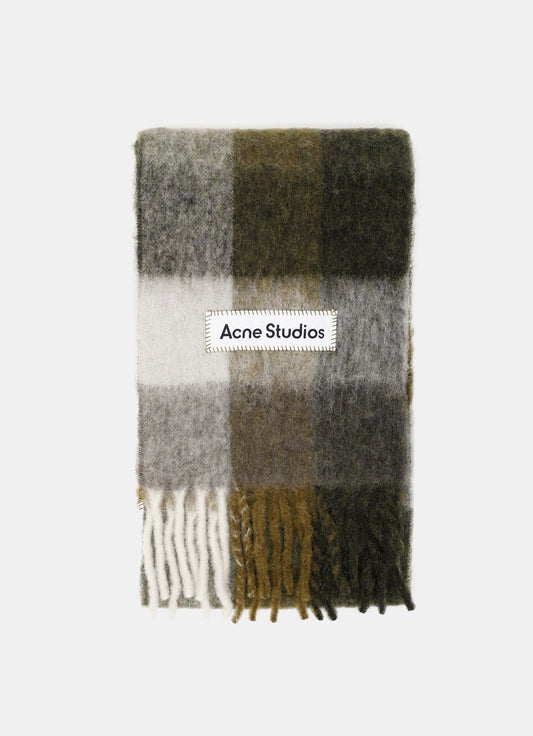 Mohair Checkered Scarf